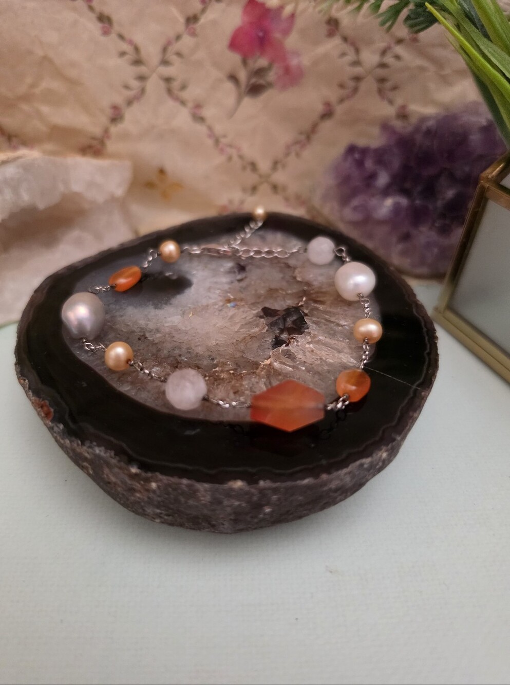 Gemporia Annabella Collection Multigem & Pearl Silver Bracelet